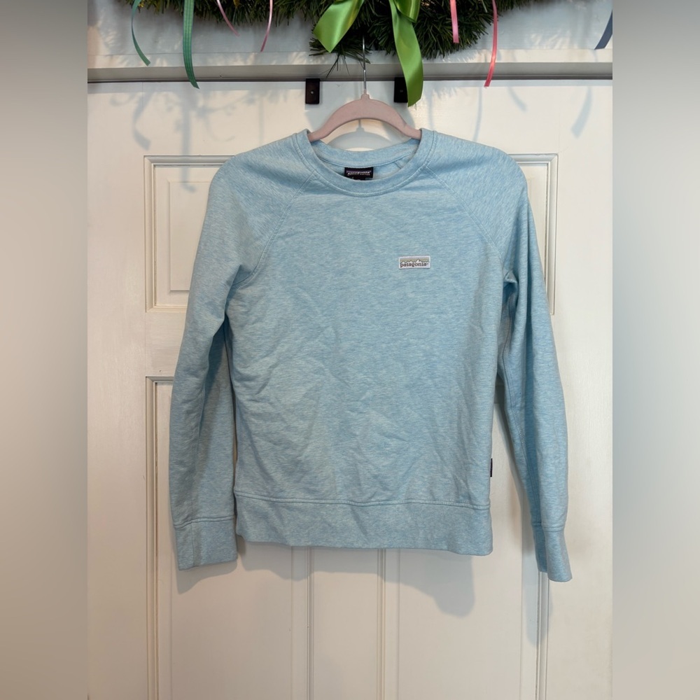 Patagonia Light Blue Crew Neck Sweatshirt